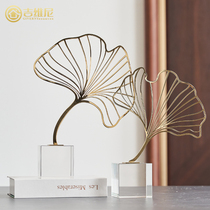 Light Extravaganza Crystal Gingko TV Cabinet Creative Desk Modern Minimalist Living-room Decorative room Residence Ornaments