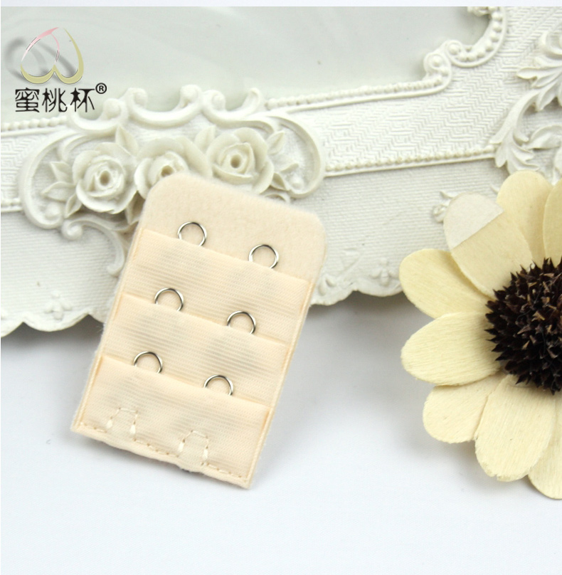 Peach cup bra kéo dài khóa khóa áo ngực phụ kiện ba hàng và hai khóa ba khóa bốn khóa năm khóa trượt các mẫu dây cố định áo lót 