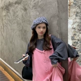 Дизайнерские розовые модные подтяжки, платье, тренд сезона, А-силуэт