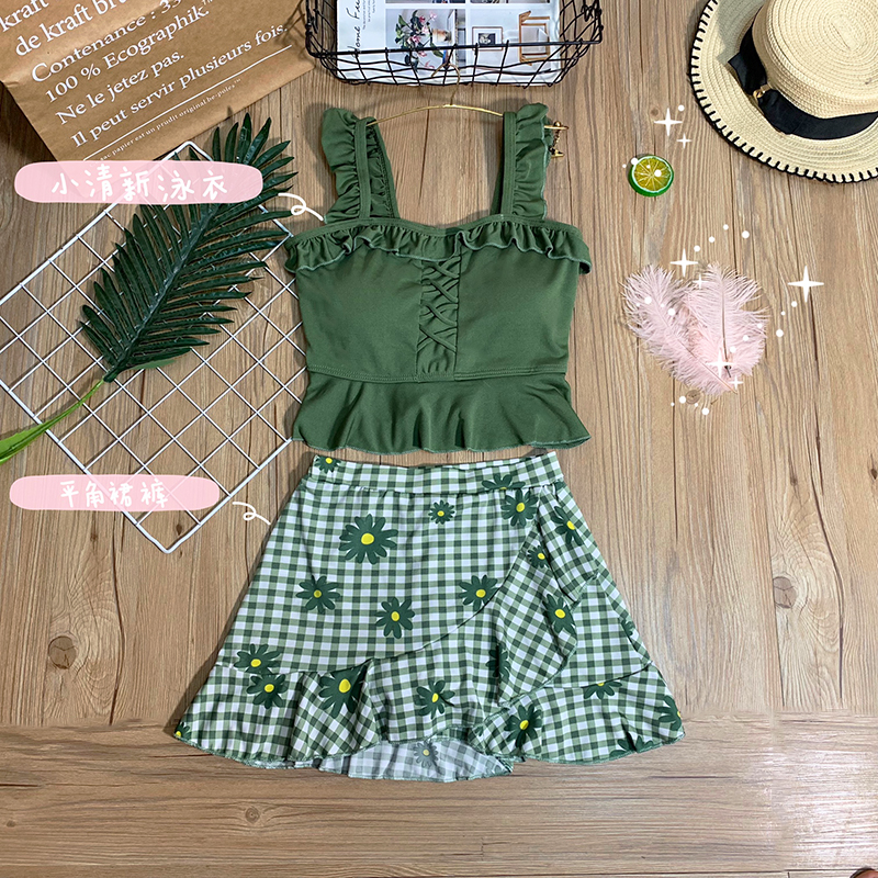 Swimsuit Female Andromeda Fan's new two-piece crummy conservative sexual sensation Chains The slim and fresh Korean Ins swimsuit