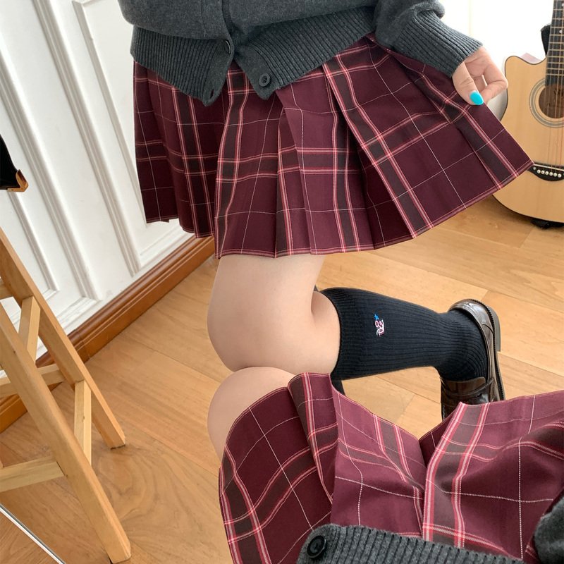 Zhongpai Uniform Shop Shahu Spring/Summer Jk Plaid Skirt Original Shrimp Slip Short Skirt Half Skirt Jk Uniform Skirt College Style School Uniform Zhongpai Uniform Shop Shahu Spring/Summer Jk Plaid Skirt Original Shrimp Slip Short Skirt Half Skirt Jk Uniform Skirt College Style School Uniform