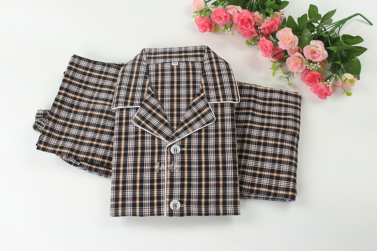 Mùa xuân và mùa thu mới nam và nữ cũ đồ ngủ cotton thô dài tay cotton phục vụ phù hợp với nhiều màu đồ lửng mặc nhà