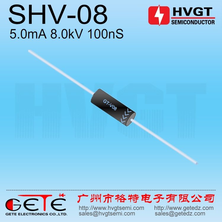(Gert High Voltage Electronics) SHV-08 High Voltage Rectifier Diode SHV08 High Voltage Silicon Stack 5mA 8kV