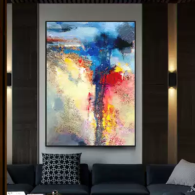 Pure hand-painted abstract landscape painting Waterfall oil painting porch corridor decorative painting living room modern background wall large hanging painting