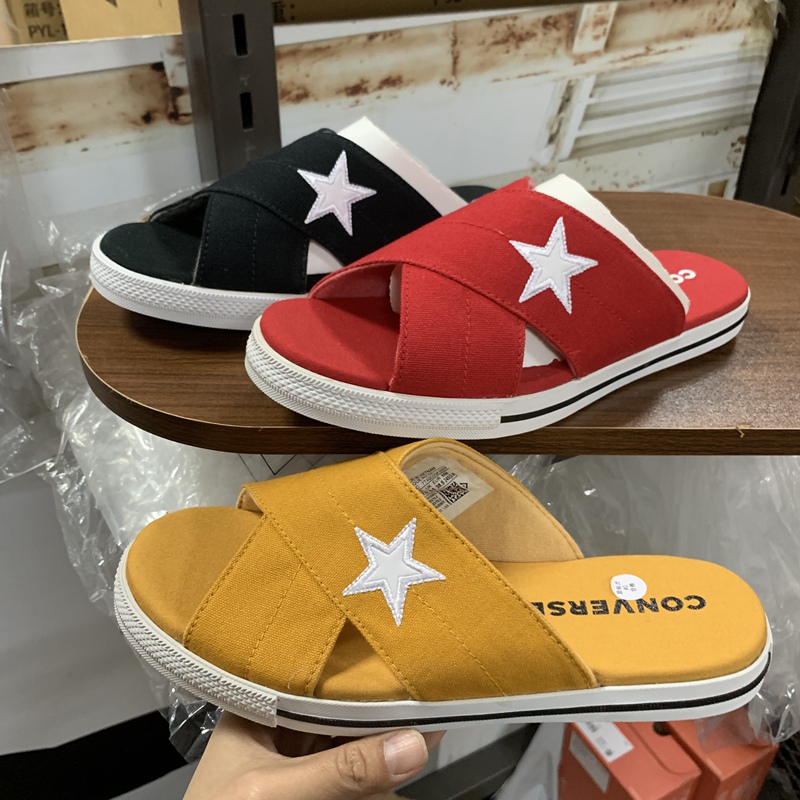 Converse Black and Red Canvas Unisex Slippers Sandals 565527C 565528C 565529C Look Good on the Feet