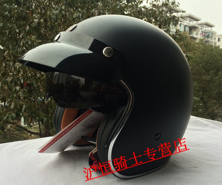American TORC helmet half helmet Harley helmet helmet with built-in small lenses Vintage helmet frosted Captain America T57