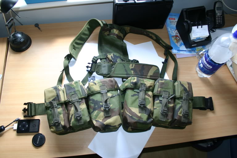The British Army spot DPM original PLCE hang load system set