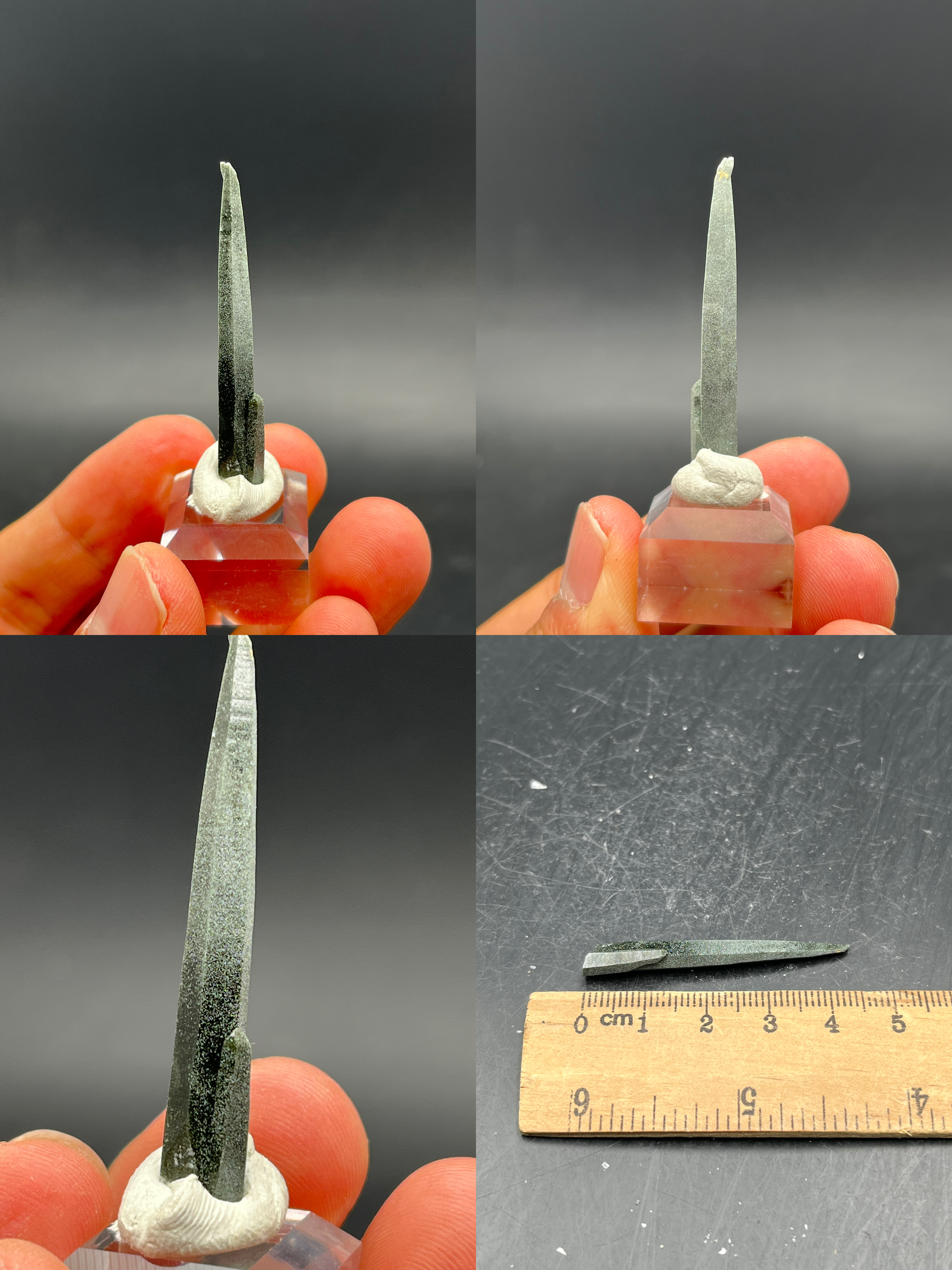 Natural crystal wrapped double crystal green ghost nude stone mineral crystal specimen, original stone and original ore science popularization teaching geology
