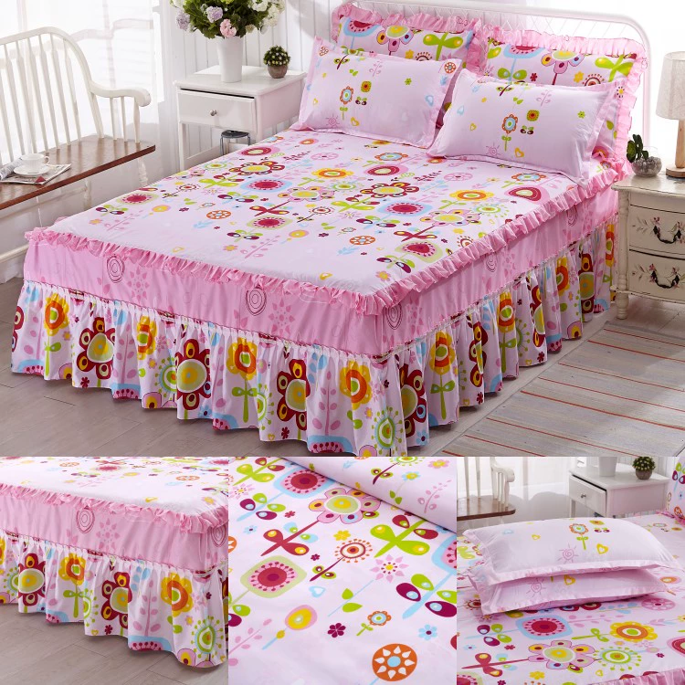 Bedspread giường ngủ váy bìa trong một mảnh 1,5m 1,8 m giường ngủ Hàn giường công chúa váy lô hội vận chuyển toàn bộ bông - Váy Petti