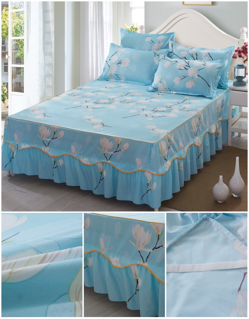 Phiên bản tiếng Hàn của bộ váy công chúa đơn giường trải giường Simmons trải giường 1,5 / 1,8 m chống trượt giường ga giường viền họa tiết