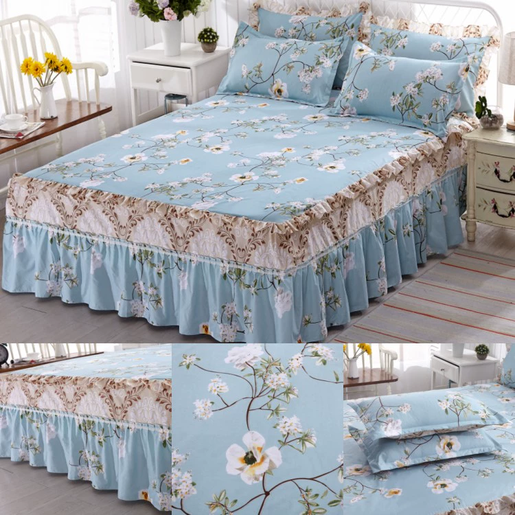 Bedspread giường ngủ váy bìa trong một mảnh 1,5m 1,8 m giường ngủ Hàn giường công chúa váy lô hội vận chuyển toàn bộ bông - Váy Petti