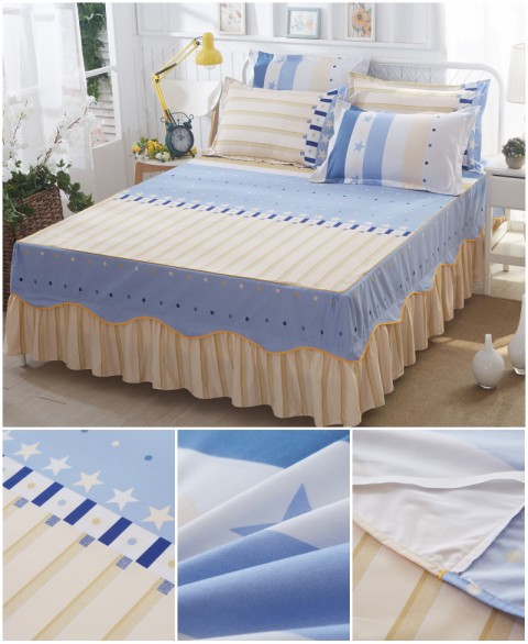 Phiên bản tiếng Hàn của bộ váy công chúa đơn giường trải giường Simmons trải giường 1,5 / 1,8 m chống trượt giường ga giường viền họa tiết