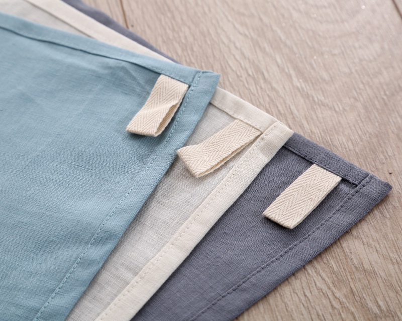 100% Linen Tea Towels, Napkins, Kitchen Hand Towels, Rags, Anti-Mite and Deodorizing, 10 Pieces or More Free Shipping