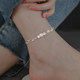 Miss Z 925 sterling silver car flower transfer beads three-layer anklet for women 2024 new fashion sexy ankle chain anklet foot accessories