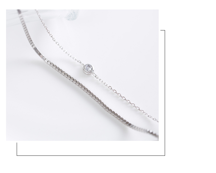S925 sterling bạc hai lớp hộp vòng tay nữ phiên bản Hàn Quốc của sinh viên đơn giản cá tính Sen Sở mật ong gió lạnh trang sức vòng đôi