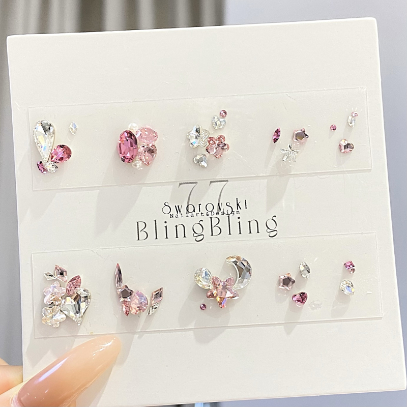 Authentic Huazi Crystal Austrian Rhinestone Nail Art Accessories Material Pack DIY Nail Decoration Collection (2)