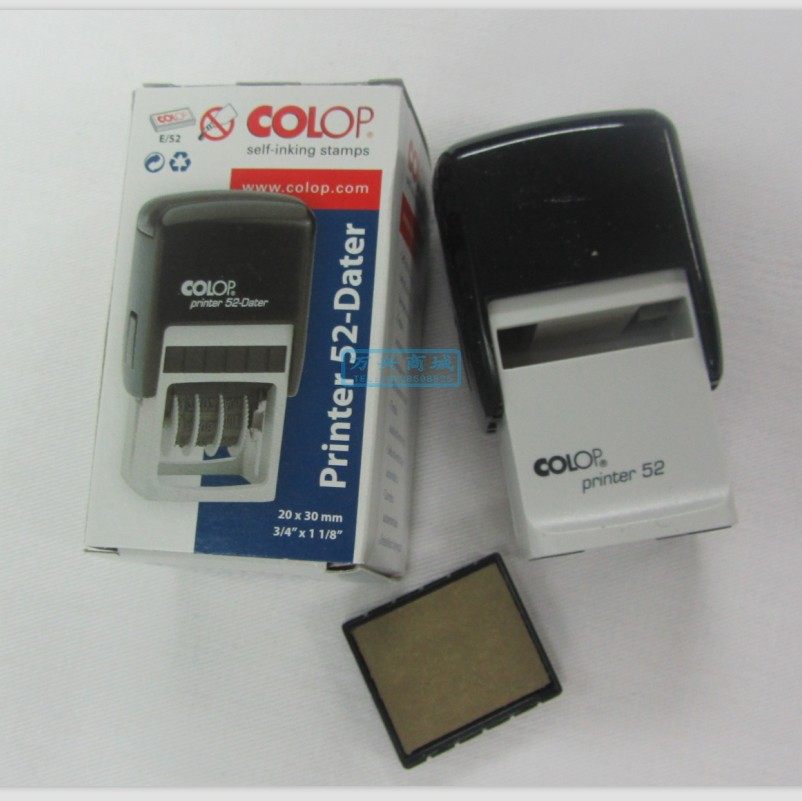 COLOP seal Printer52 seal metal surface printed word not off color seal can be printed with oil