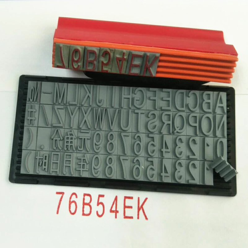 Custom rubber handle card slot character grain production date expiration date qualified label printing movable type slotted seal coder