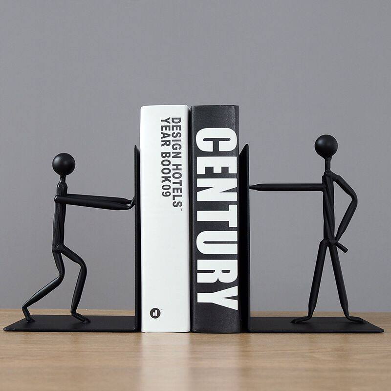 Nordic living room creative office desktop Iron book stand book holder book baffle crafts home decoration ornaments