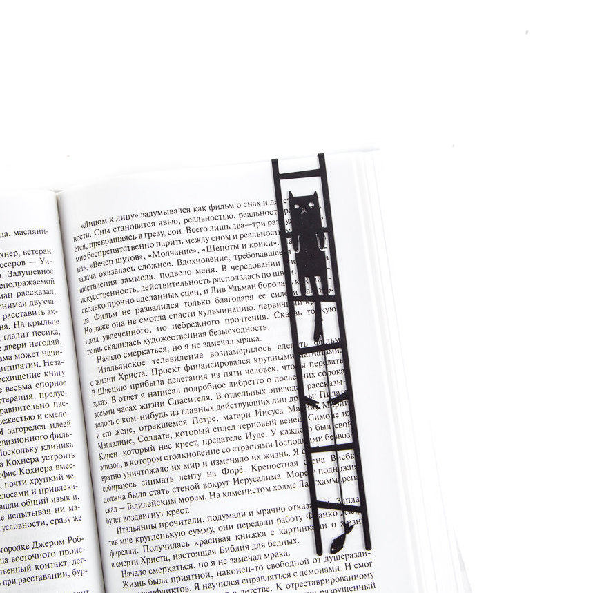 Ukrainian Dmitriy refined art and creative meow The Martian kitty fishing animal bookmarking a motivation-inspiring gift