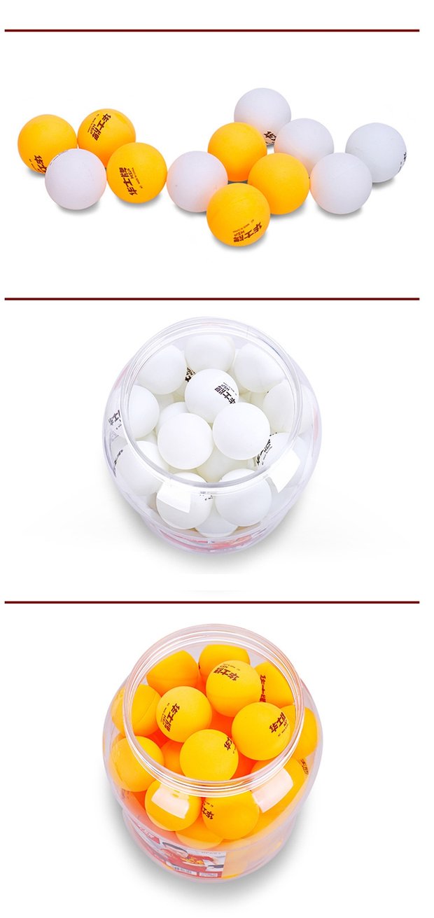 Huashi thương hiệu bóng bàn chính hãng HP604 thùng 40mm thùng bóng bàn liền mạch 60 bóng bàn đóng hộp bàn bóng bàn cỡ nhỏ