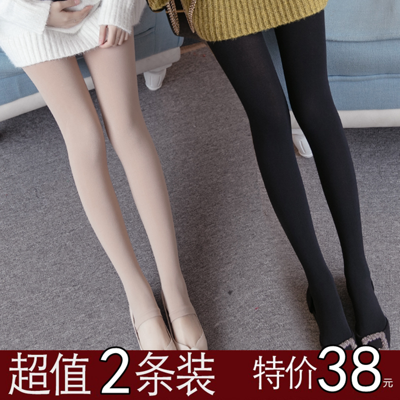 Pregnant women's silk stockings spring and autumn leggings thin style outside wear autumn and winter plus velvet socks support belly pantyhose pantyhose