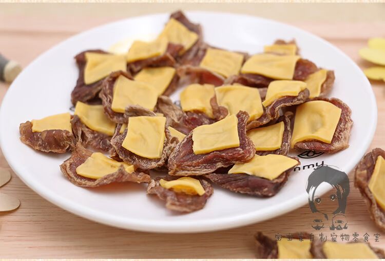 Bé nhà thú cưng làm bằng tay đồ ăn nhẹ làm bằng tay cho chó mà không cần thêm ức vịt lát phô mai Vịt khô 80g - Đồ ăn vặt cho chó thức an cho chó con