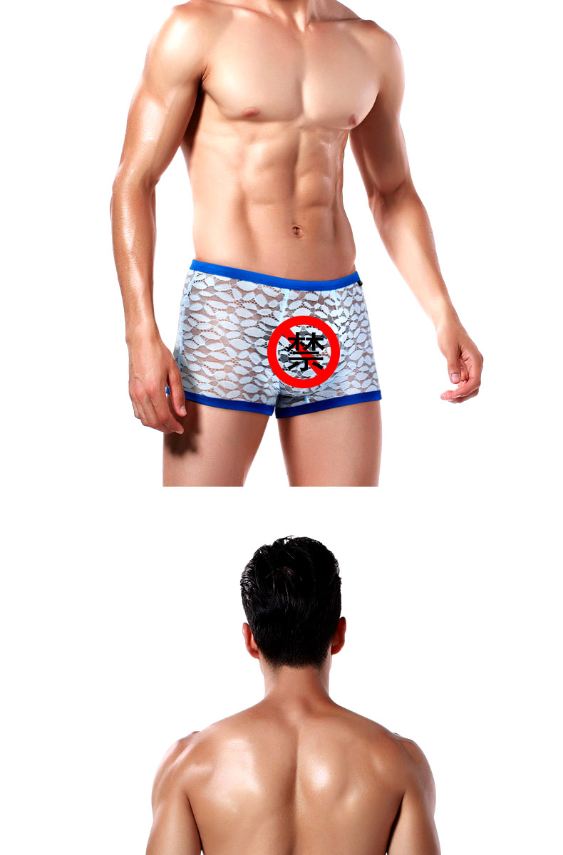 Vibrant Dragon Quần lót ren nam Túi xách nam trong suốt Quần short lưới Boxer Quần short phối cảnh mỏng Đồ lót gợi cảm sip cotton cao cấp