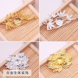 Китайская шпилька ручной работы, металлический аксессуар, кольцо, драгоценный камень для кольца, аксессуары