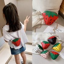 Childrens bag Girl girl girl girl Princess Single shoulder Inclined Satchel Bag 2021 New Strawberry Zero Wallet Cute Accessories