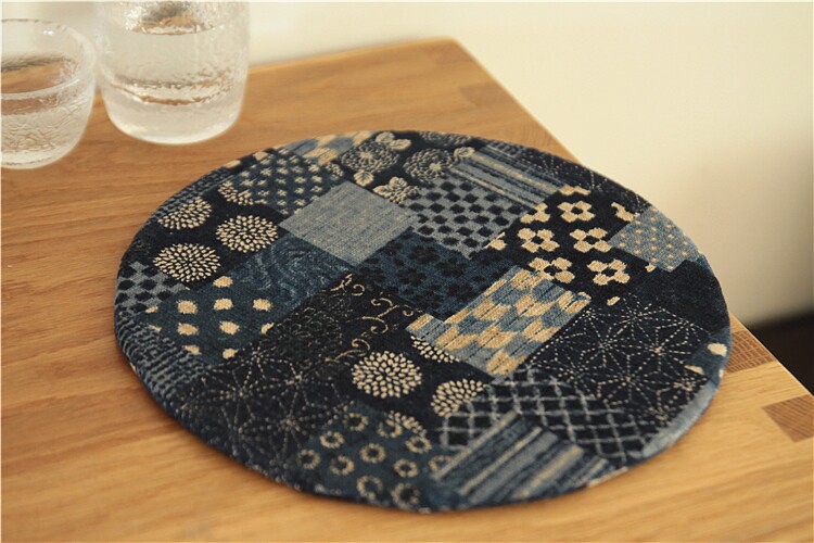 Day Style Fabric round thickened anti-burn heat insulation mat Dining Mat Pan Cushion Bowl Mat Tea Mat Cup Mat Tea Mat Tea Mat Dining Table Mat-Taobao