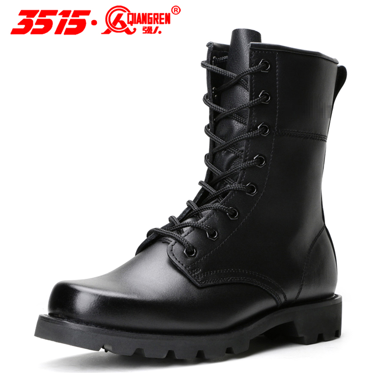 3515 strong men's boots leather boots high zipper boots thick bottom Martin boots thick bottom for outdoor tooling boots