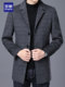 Romon men's woolen coat 2024 autumn and winter woolen blazer mid-length dad double-sided windbreaker