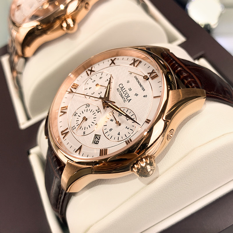 Corolla official new men's watch stainless steel waterproof leather belt automatic mechanical watch sports men's watch