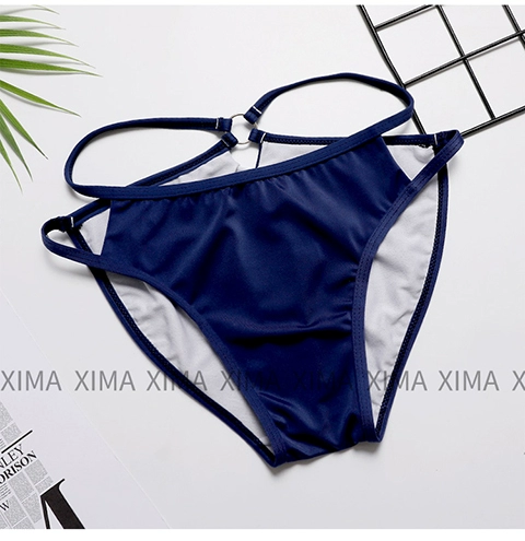 Âu Mỹ bikini đáy quần lót nữ quần lót cạp quần chống rỗng kháng khuẩn bơi lội - Bikinis