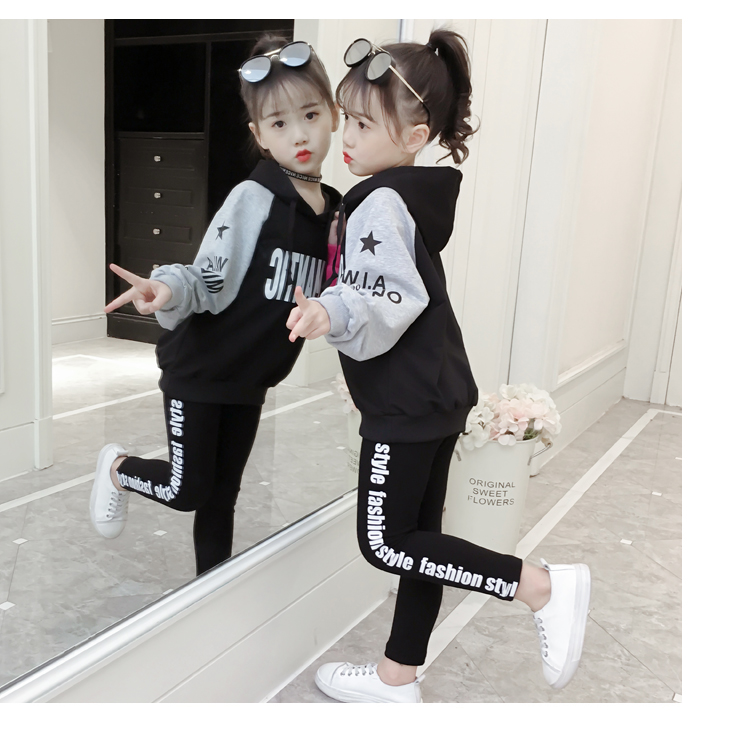 Quần áo bé gái xuân 2019 set đồ mới cho bé phiên bản Hàn Quốc của váy thủy triều cho bé gái lớn thời trang hai mảnh shop đồ trẻ em
