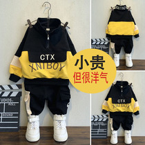 Childrens clothing boys autumn suit 2020 new long sleeve boy 5 handsome spring and autumn baby 4 years old Korean version of two pieces