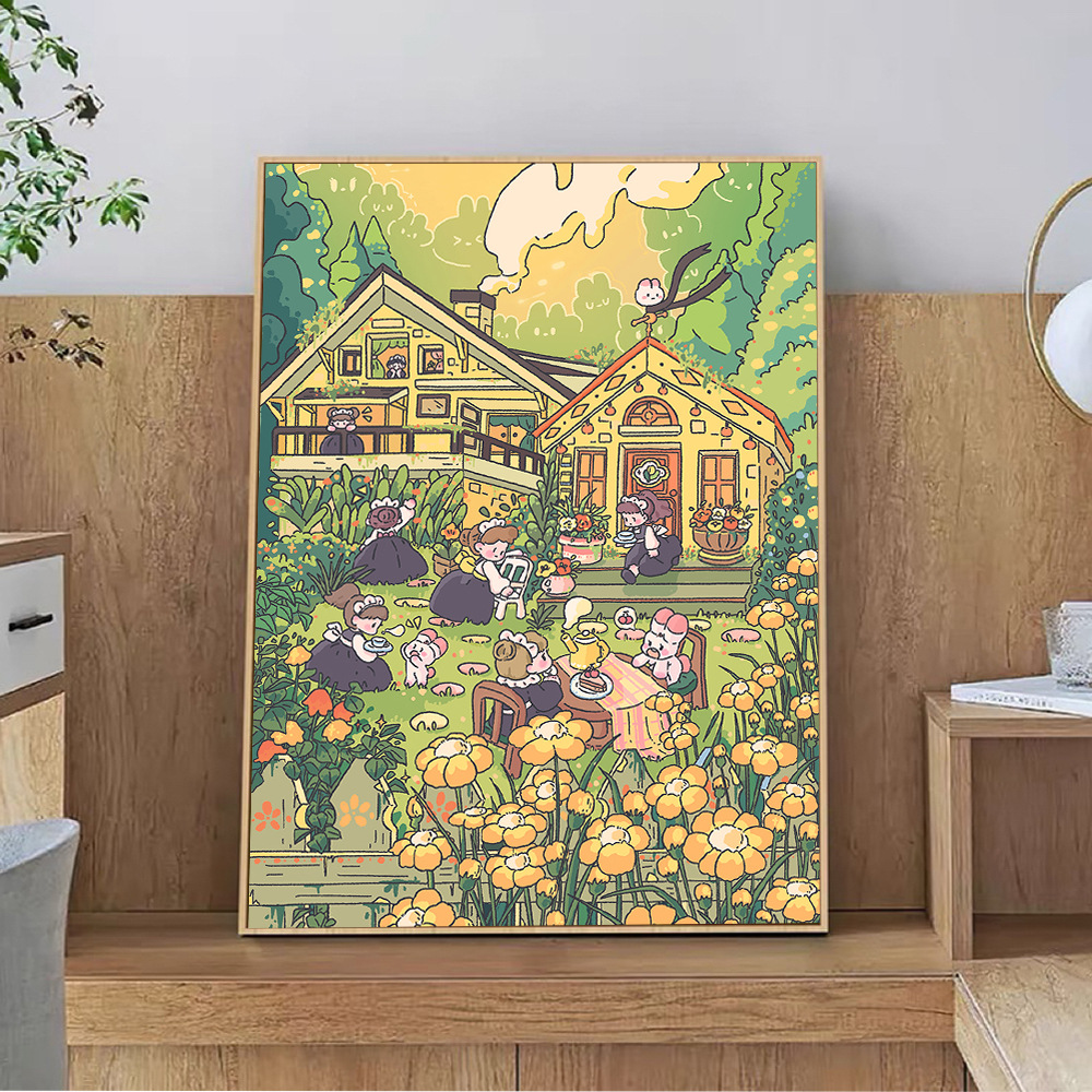 街角小世界数字油画DIY，动漫高难度油彩画的魅力在哪里？-DIY/数字油画