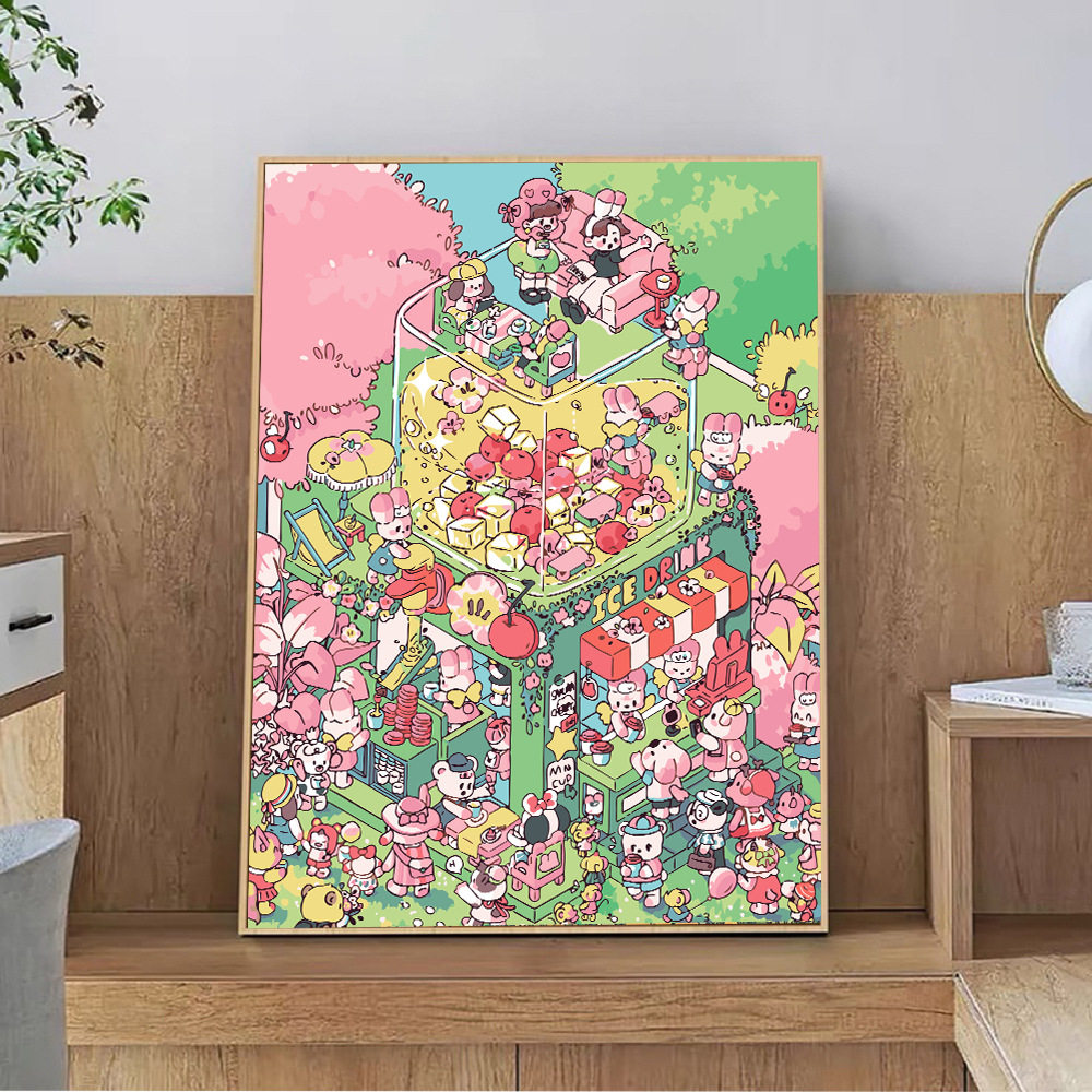 街角小世界数字油画DIY，动漫高难度油彩画的魅力在哪里？-DIY/数字油画