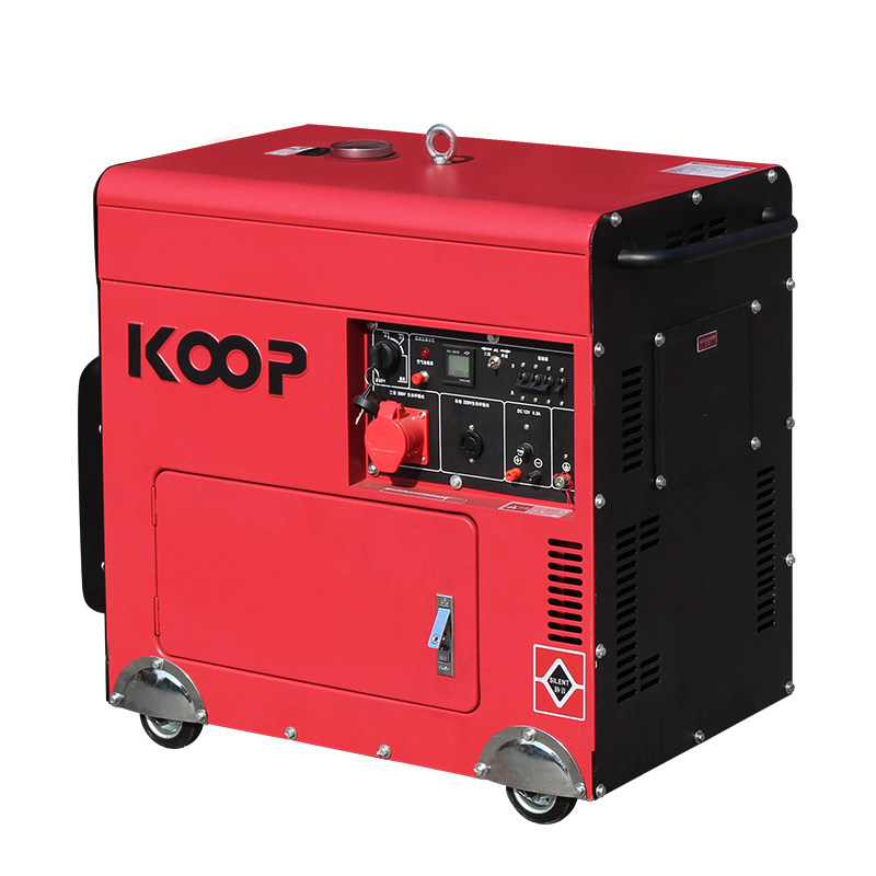 Popular science KOOP diesel generator set 220V silent 380V single three-phase small household engineering ship fully automatic
