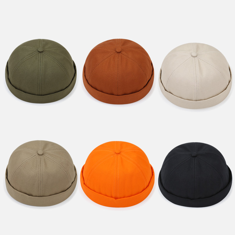 Hat Men's Melon Leather Hat Landowners Hat Autumn Winter Yuppie Hat Hooligants Bully Hats Woman Inch of the Ruffles Hat Lady Hat Han Edition Watermelon Hat