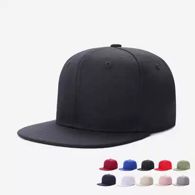 Hat men's summer ins Korean version of the tide cap solid color light board female baseball cap flat edge hip hop pure black flat cornice hat