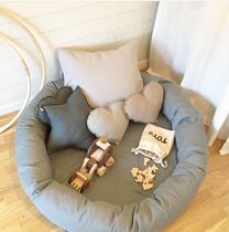INS multi-function oversized round baby cotton bed middle bed childrens room baby play around bed mat with fence