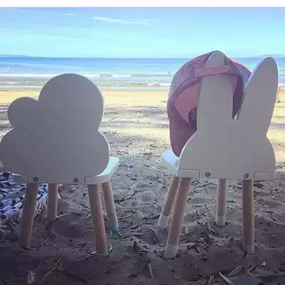 ins Nordic children's room learning table baby game table Cloud Rabbit Crown bear shape chair