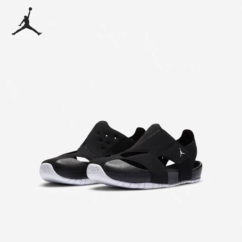 Authentic Nike Jordan Kidsren's Lightweight Breathable Velcro Toe-Toe Beach Sandals Ci7849-001