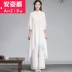 Quần áo trà đạo, nữ nghệ sĩ trà, đầm trà, đầm Zen, đầm mùa hè, phong cách Trung Quốc, sườn xám của phụ nữ, đầm voan cải tiến - váy đầm