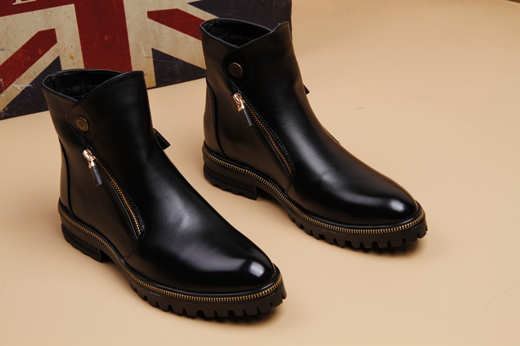 British Martin boot nam Phiên bản Hàn Quốc của giày cao gót mũi nhọn Xu hướng giày nam cao giúp ấm áp mùa thu và mùa đông giầy cổ cao nam