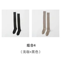 Насос над коленными носками Light Coffee+Black