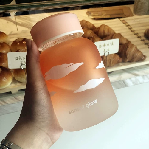 Матовая стеклянная креативная портативная трендовая чайная чашка, в корейском стиле, 580 мл