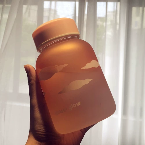 Матовая стеклянная креативная портативная трендовая чайная чашка, в корейском стиле, 580 мл